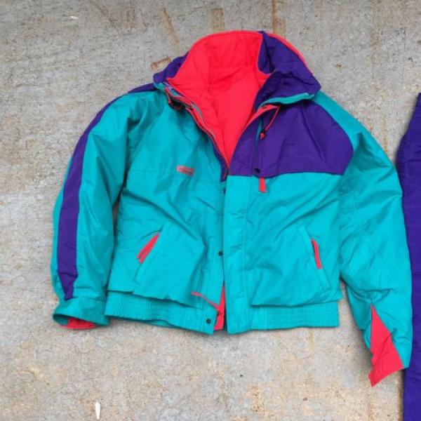 VTG Columbia Ski Jacket Retro 80s 90s Gaper Neon Purple Suit Men&#039;s Radial- XL #2 image