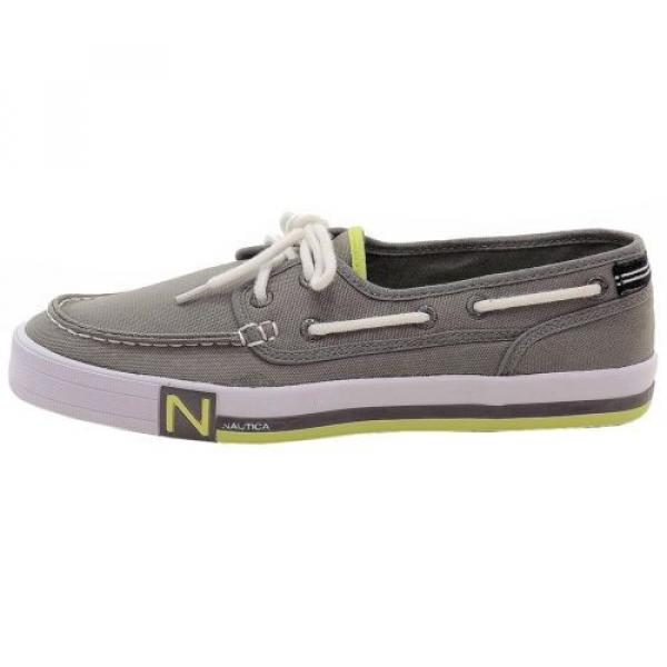 Nautica Men&#039;s Spinnaker Radial Grey Canvas Boat Loafers Shoes #2 image