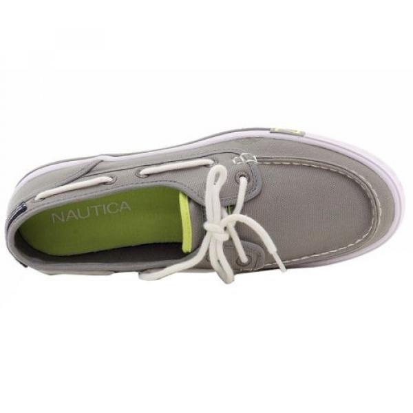 Nautica Men&#039;s Spinnaker Radial Grey Canvas Boat Loafers Shoes #6 image