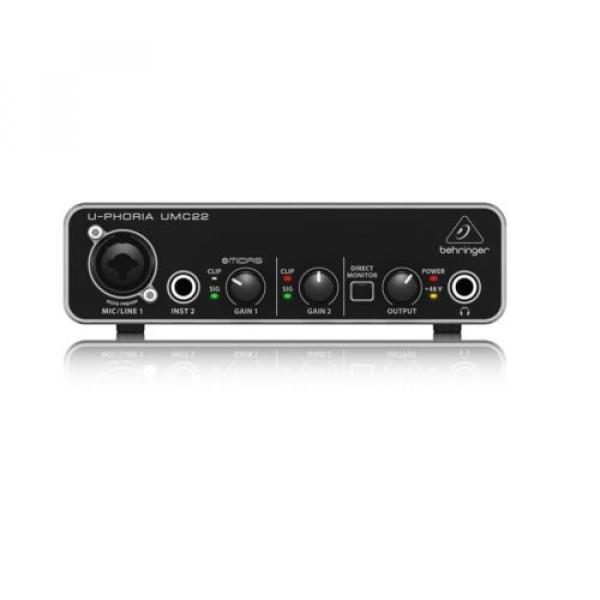 BEHRINGER U-PHORIA UMC22 2x2 USB audio interface for recording microphones #1 image
