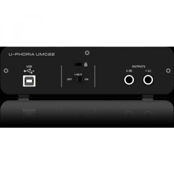 BEHRINGER U-PHORIA UMC22 2x2 USB audio interface for recording microphones #5 image