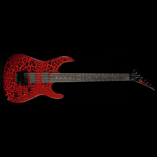 Charvel Custom Select Dinky Electric Guitar Black Red Crackle #2 image