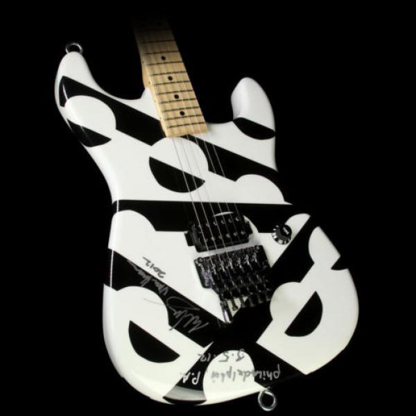 Used 2012 Charvel EVH Art Series Electric Guitar Black &amp; White #1 image