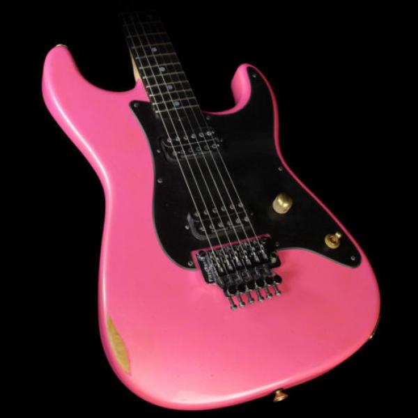 Charvel Custom Shop Nitro San Dimas Electric Guitar Pink with Platinum Overspray #1 image