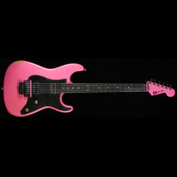 Charvel Custom Shop Nitro San Dimas Electric Guitar Pink with Platinum Overspray #2 image