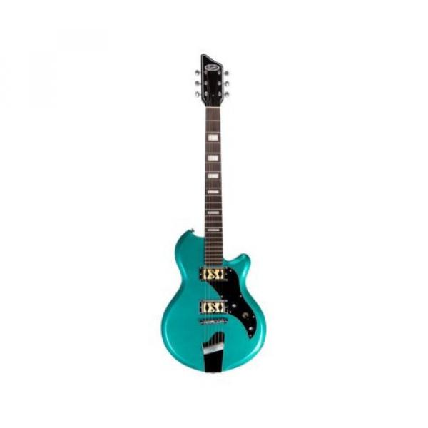 DEMO Supro Westbury Turquoise Metallic Electric Guitar #1 image