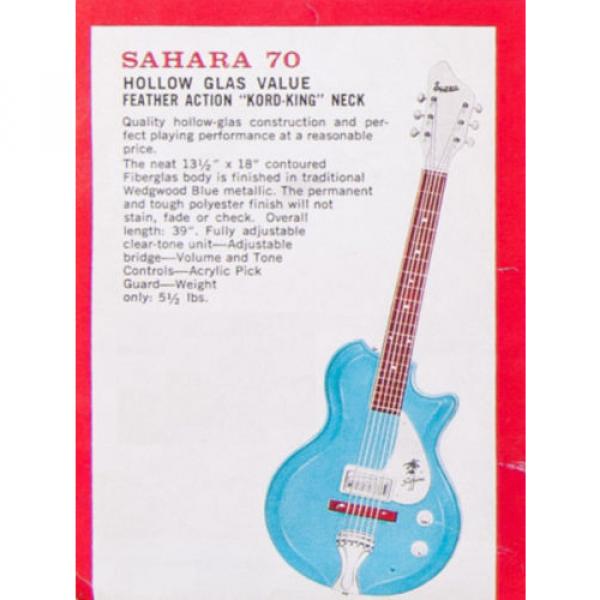 Supro Sahara Electric Guitar ~ Wedgewood Blue #4 image