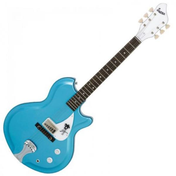 Supro Sahara Electric Guitar ~ Wedgewood Blue #5 image