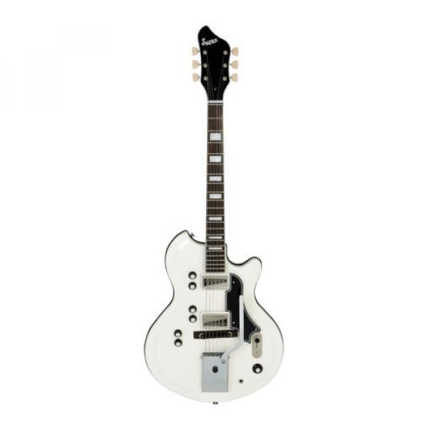 Supro Martinique Deluxe 1593VEW Electric Guitar White #3 image