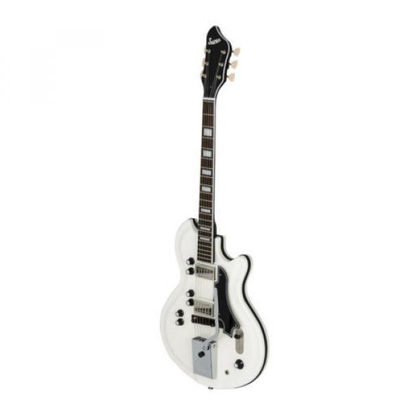 Supro Martinique Deluxe 1593VEW Electric Guitar White #4 image