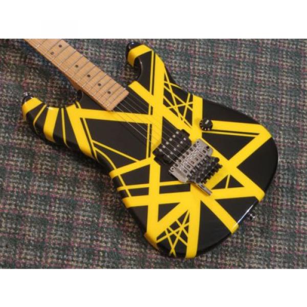 Charvel USA EVH Art Series Guitar! RARE Black &amp; Yellow! Eddie Van Halen! w/OHSC #1 image