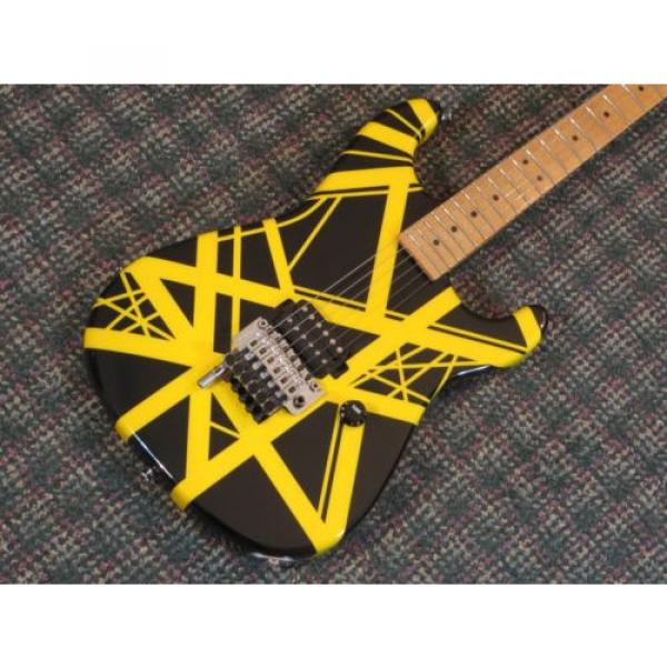 Charvel USA EVH Art Series Guitar! RARE Black &amp; Yellow! Eddie Van Halen! w/OHSC #2 image