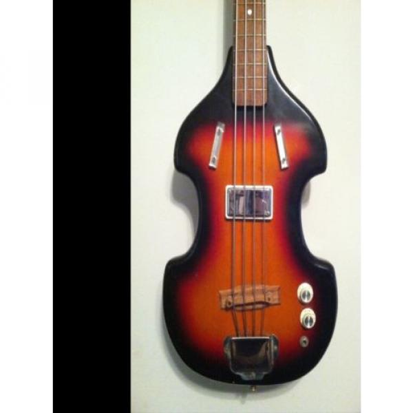 Airline vintage electric bass guitar Valco Supro Harmony Kay with case 60&#039;s USA #5 image