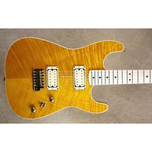 Charvel USA Custom Shop San Dimas Slab Flat Top Trans Amber Guitar #1 image