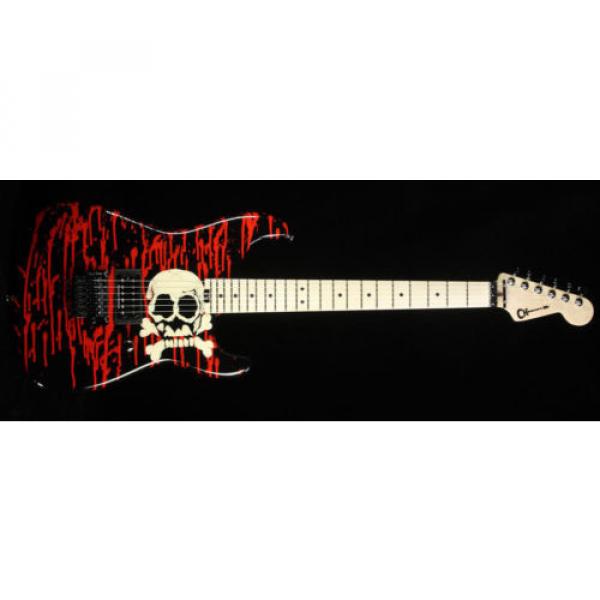 Used Charvel Pro Mod San Dimas Warren DeMartini Electric Guitar Blood &amp; Skulls #2 image