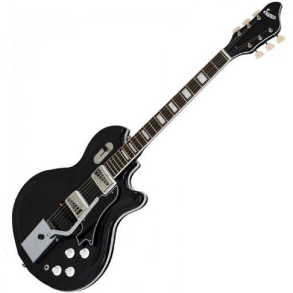 Supro Coronado II Vibrato Electric Guitar ~ Jet Black ~ 1582VJB #2 image