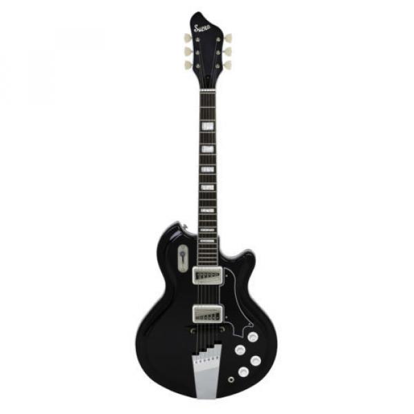Supro Coronado II 1582JB Electric Guitar 2 Vistatone Pickup Black #1 image