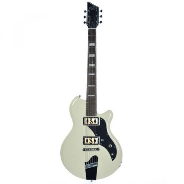 Supro Westbury 2020AW Electric Guitar Antique White solid Dbl PU #2 image