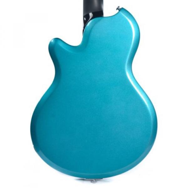 Supro Westbury 2020TM Electric Guitar Turquoise Metallic solid Dbl PU #4 image