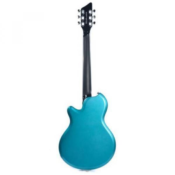 Supro Westbury 2020TM Electric Guitar Turquoise Metallic solid Dbl PU #5 image