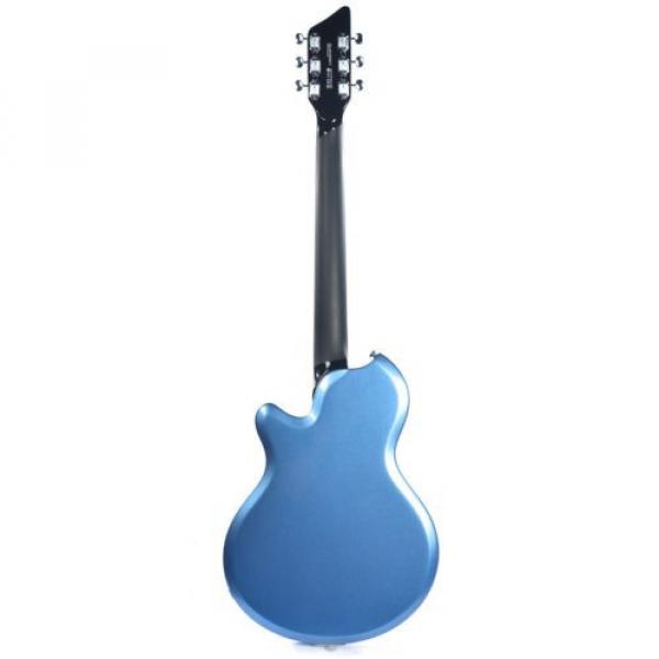 Supro Westbury 2020BM Electric Guitar Ocean Blue Metallic solid Dbl PU #3 image