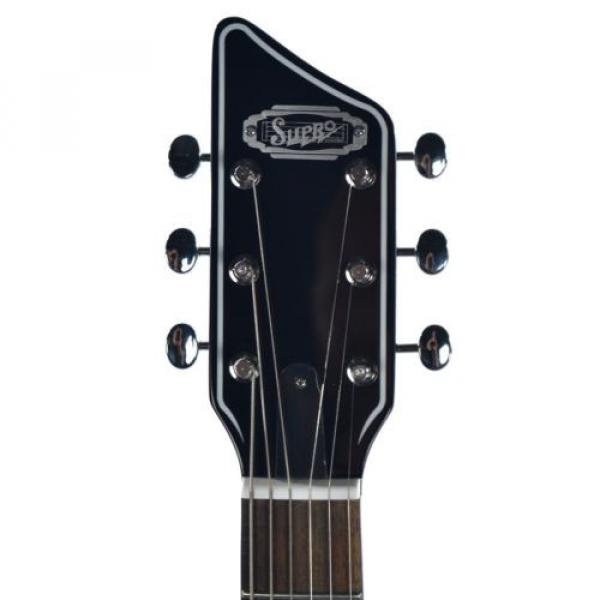 Supro Westbury 2020BM Electric Guitar Ocean Blue Metallic solid Dbl PU #5 image