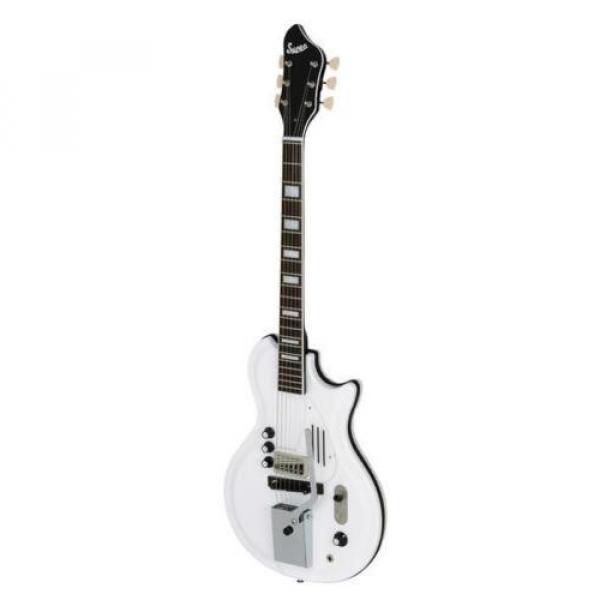 Supro Holiday 1571VDW Electric Guitar 1 Vistatone Pickup Piezo Trem White #4 image
