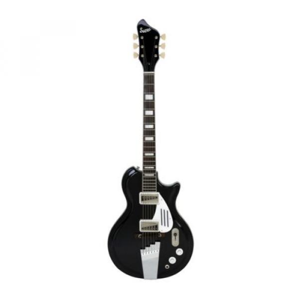 Supro Black Holiday 1575JB Electric Guitar 2 Vistatone Pickup Black #1 image