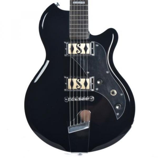 Supro Westbury 2020JB Electric Guitar Jet Black solid Dbl PU #1 image
