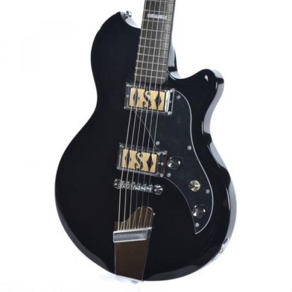 Supro Westbury 2020JB Electric Guitar Jet Black solid Dbl PU #2 image