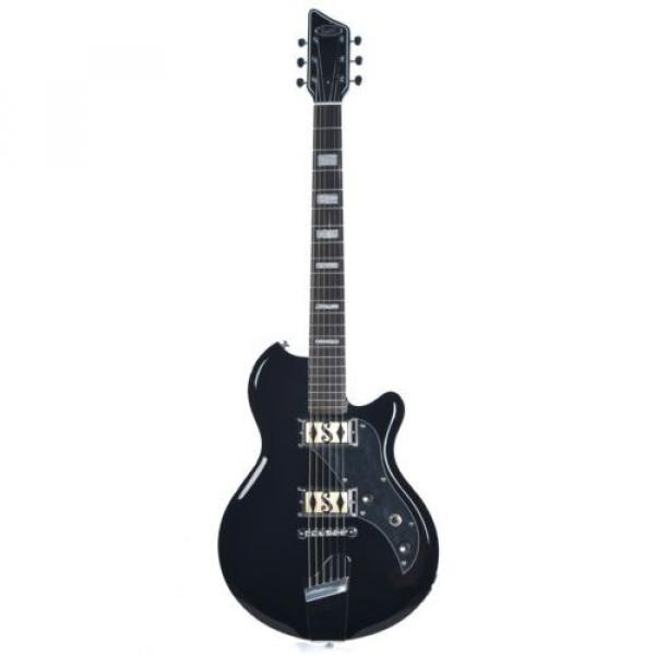 Supro Westbury 2020JB Electric Guitar Jet Black solid Dbl PU #3 image