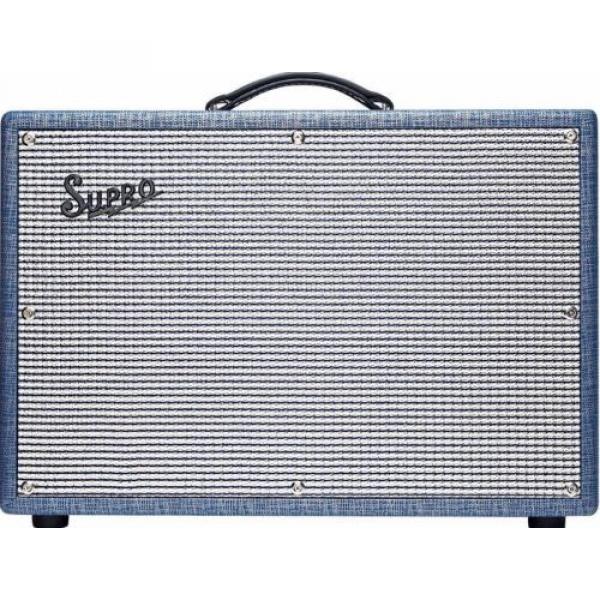 Supro 1624T Dual-Tone 2CH 24W 1x12 Tube Guitar Combo Amp Blue Rhino Hide #32783 #2 image
