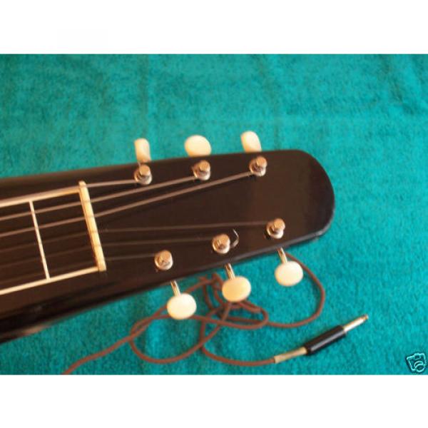 1956 Supro Valco made Lap steel guitar 6 string w/case Rare Black color VGC #5 image