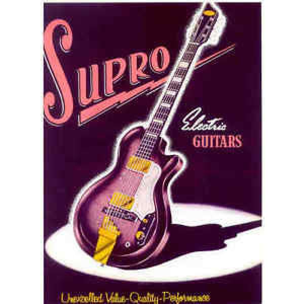 1950s SUPRO GUITAR CATALOG AD  REPRODUCTION #1 image