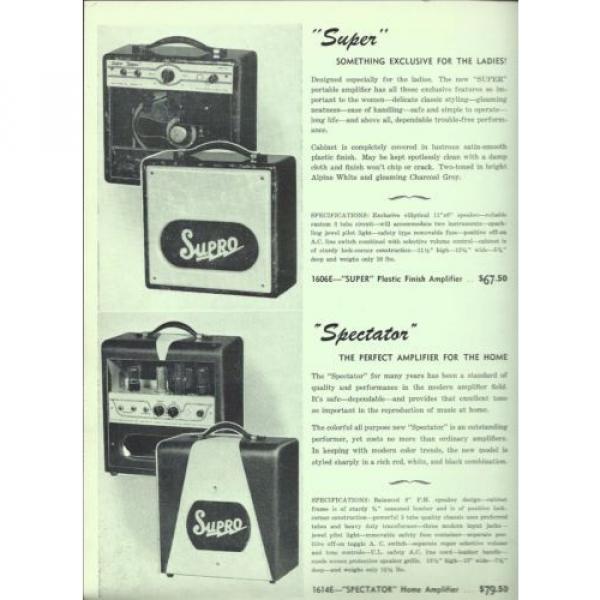1957 Supro Amp catalog page ad #2 image