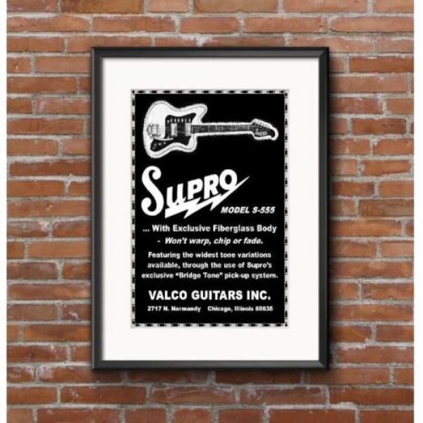 1965 Supro Model S-555 Fiberglass Guitar Promo Poster - Valco Guitars Chicago #1 image
