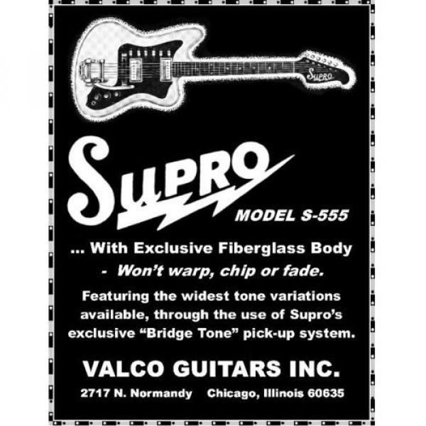 1965 Supro Model S-555 Fiberglass Guitar Promo Poster - Valco Guitars Chicago #2 image