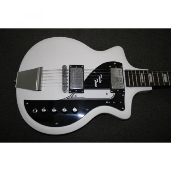AIRLINE TWIN TONE DOUBLE CUT WHITE GUITAR #1 image