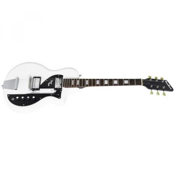 AIRLINE TWIN TONE DOUBLE CUT WHITE GUITAR #4 image