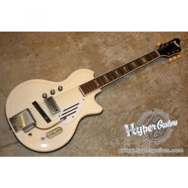 Supro &#039;65 White Holiday Good condition  w/Hard Case Electric Guitar  EMS #1 image