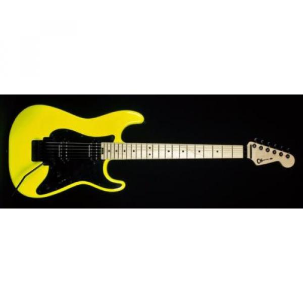 New! Charvel PM SC1 Pro Mod So Cal HH Guitar w/ Floyd Rose - Neon Yellow #3 image