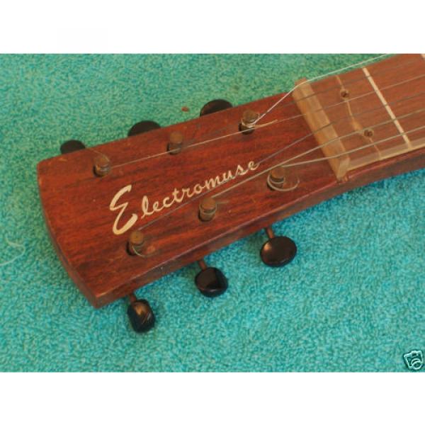 1940&#039;s Electromuse  Lap steel guitar 6 string w/case Rare Bird GC All original #5 image