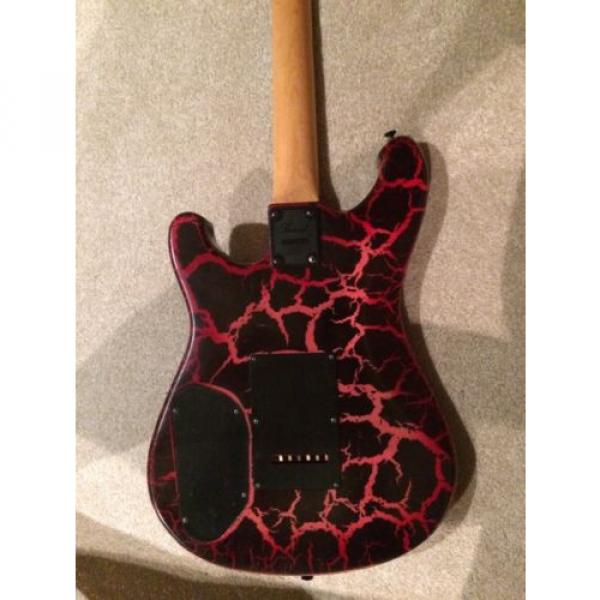 Rare Samick Guitar 1980&#039;s Super Strat In Purple/Pink Crackle Finish #4 image