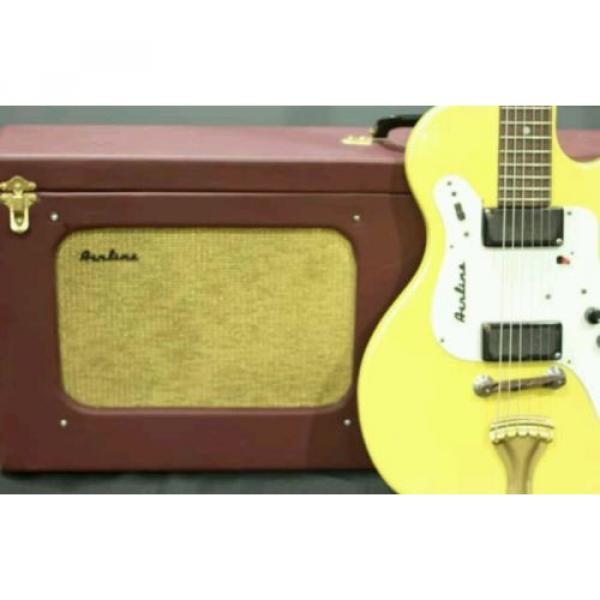 Vintage 1964 Airline 7214 Amp In Case Dual Pickup yellow W/ OHSC NICE!!! #1 image