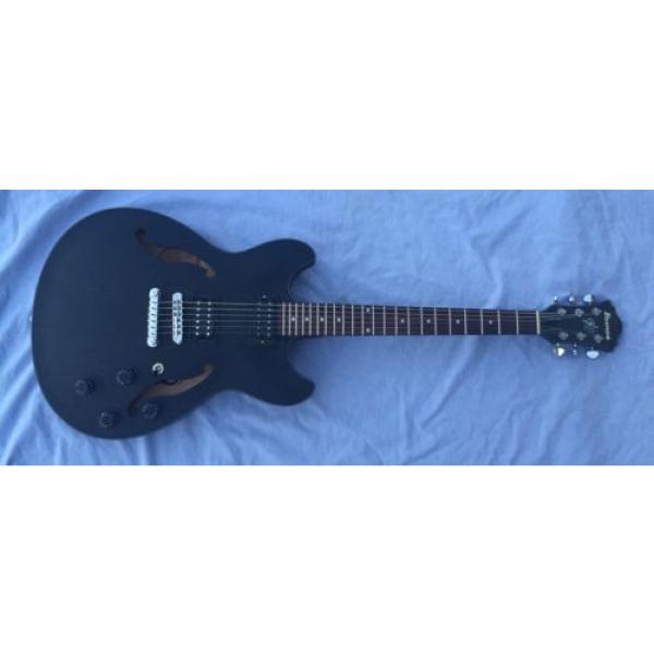 Ibanez AS73B Black Flat Semi-hollowbody Electric Guitar With Charvel J90c Pickup #1 image