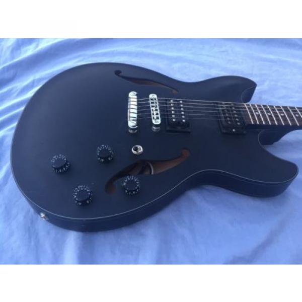 Ibanez AS73B Black Flat Semi-hollowbody Electric Guitar With Charvel J90c Pickup #3 image