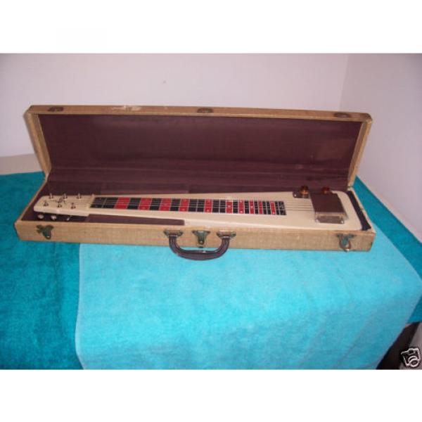1950&#039;s Alamo Jet  Lap steel guitar 6 string w/ tweed case  VG Cond.  Supro Style #2 image