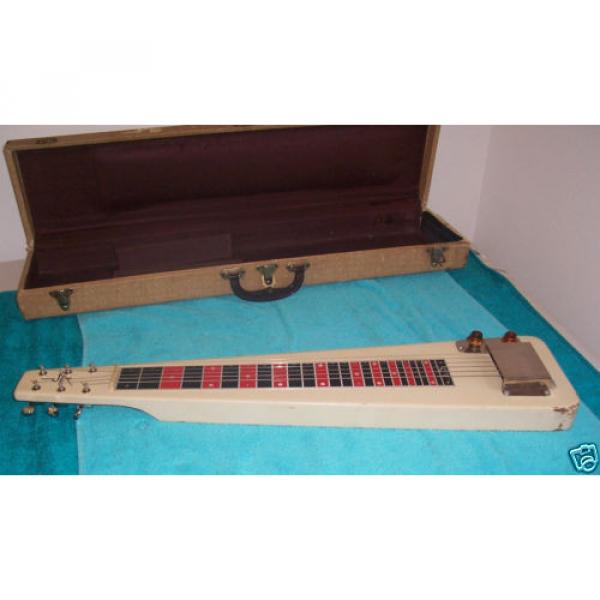 1950&#039;s Alamo Jet  Lap steel guitar 6 string w/ tweed case  VG Cond.  Supro Style #3 image