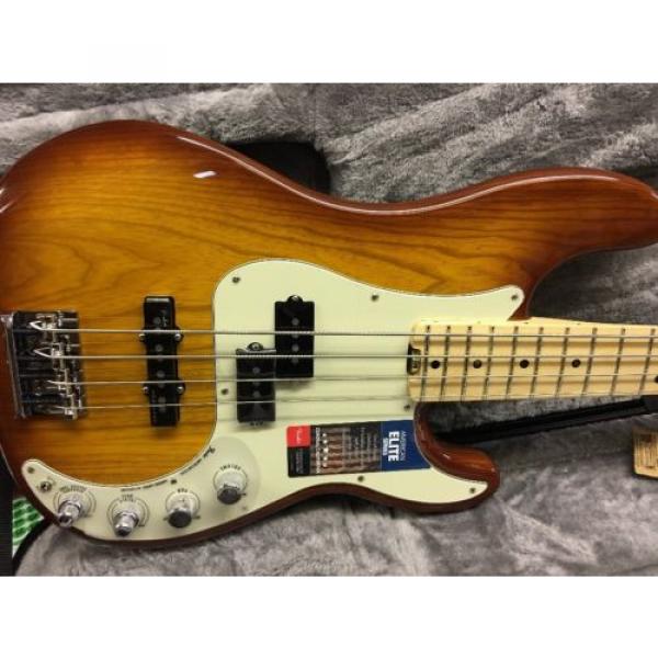 Fender American Elite Maple Fingerboard Precision Bass  Tobacco Sunburst #1 image