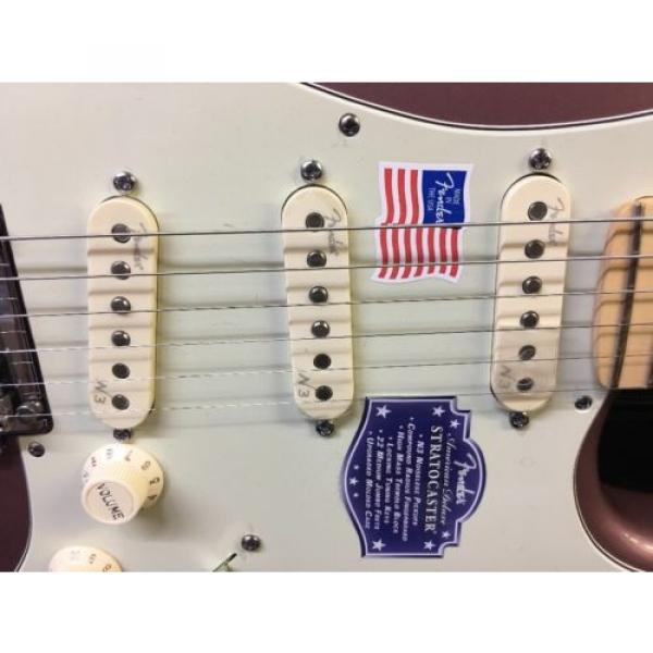 Fender American Deluxe Stratocaster Electric Guitar Burgundy Mist Metallic #3 image